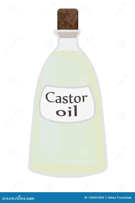 Castor Oil Vector Illustration Stock Vector - Illustration of ...