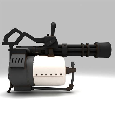 Minigun Team Fortress 2 3d Model