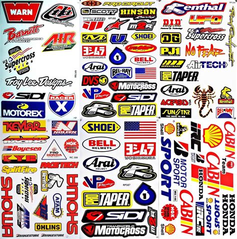 Dirt Bike Motorcycles Supercross Motocross ATV Lot 6 Vinyl Decals ...