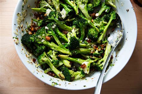 Charred Broccoli Salad with Dates, Almond, Cheddar | Alexandra's Kitchen