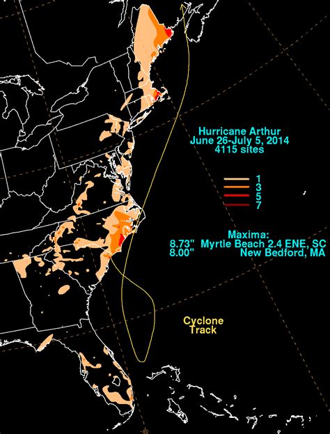 Hurricane Arthur - June 26-July 5, 2014