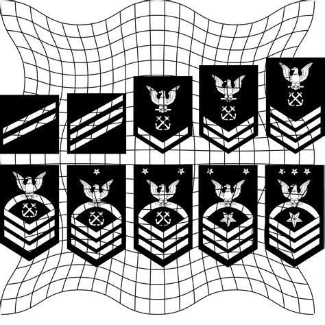 U.S. Navy Enlisted Rank Bundle SA SN PO3 PO2 PO1 Cpo Scpo Mcpo Svg, Png Works on Laser, Cricut ...