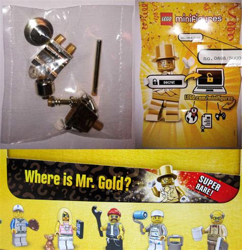 Lego Gold Minifigure : Lego Mr Gold Minifigures Series 10 Lego Custom ...