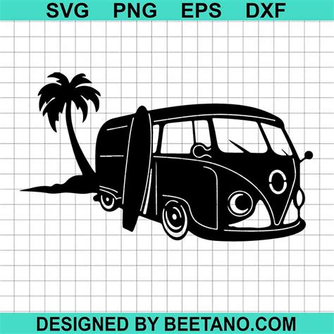 Beach Van SVG, Summer Vacation SVG, Volkswagen Beach SVG, Beach Life SVG