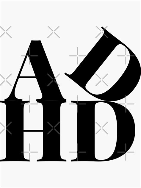 "ADHD " Sticker for Sale by MadEDesigns | Redbubble