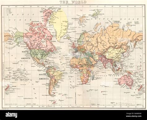 19th Century World Map – Map Vector