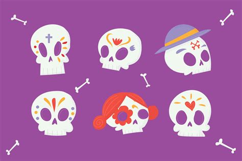 Anatomically correct human skulls set, Hand drawn line art vector ...