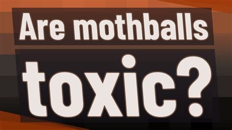 Are Mothballs Toxic To Breathe? Top 4 Best Answers - Chambazone.com