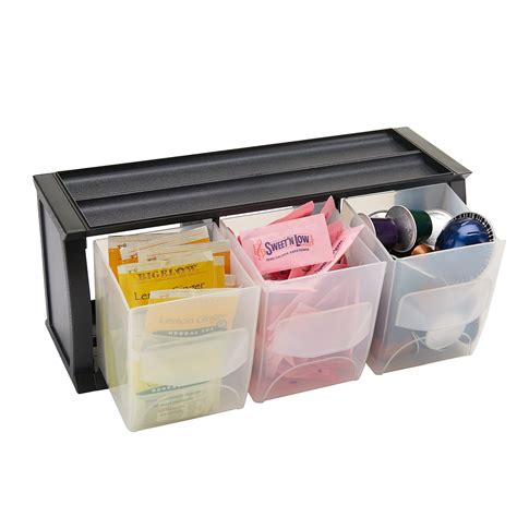 Mind Reader 3 Plastic Bin Holder, Versatile Stackable Plastic Organizing Bins, Black - Walmart ...