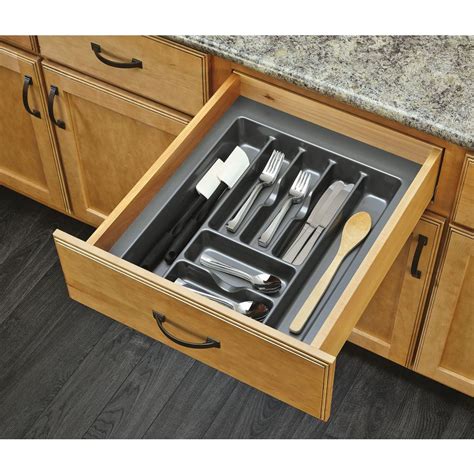 Shop Rev-A-Shelf 21.25-in x 17.5-in Plastic Cutlery Insert Drawer Organizer at Lowes.com