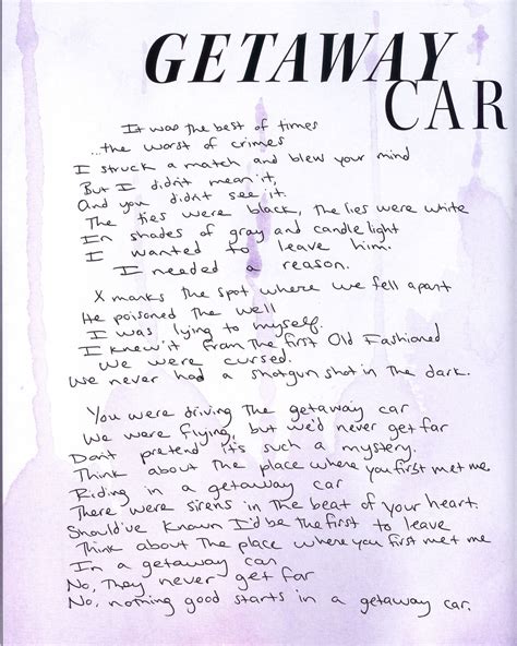 TSWIFTDAILY | i learned a lot from ethel kennedy — tswiftly: Handwritten lyrics from Reputation ...