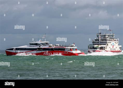 red funnel ferry, red jet fast ferry, isle of wight ferry, southampton ...