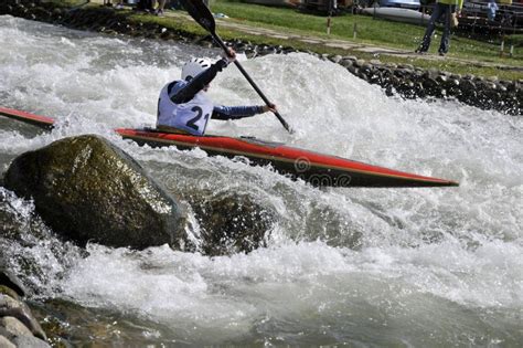 Kayak on the rapids stock image. Image of excitement, mist - 5015567