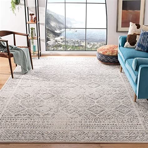 Amazon.com: Safavieh Tulum Collection TUL262A Boho Moroccan Distressed Area Rug, 9' x 12', Ivory ...