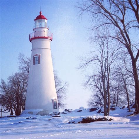 Winter at the lighthouse - Marblehead, OH | Lighthouse, Marblehead, Favorite places