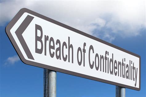 Breach Of Confidentiality - Highway Sign image