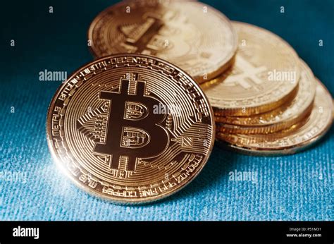 Physical Gold Bitcoin Coin Stock Photo - Alamy