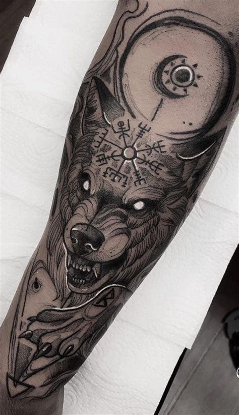 The Viking Wolf: 30+ Fenrir Tattoo Ideas | Viking tattoos, Viking ...