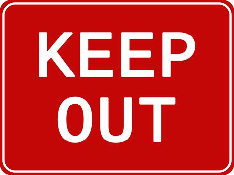 Clipart - Keep Out Sign