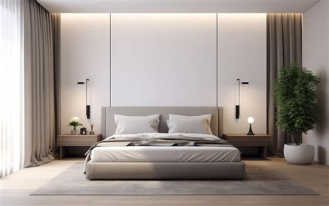 Premium AI Image | Clean and minimalist bedroom interior design