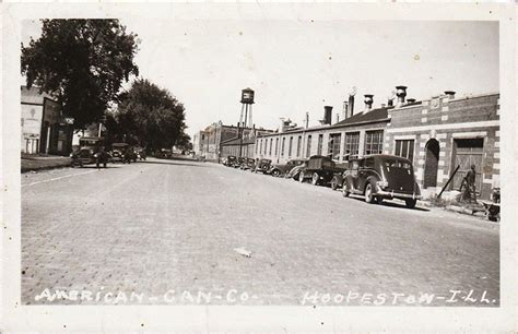 Hoopeston, IL - American Can Company - RPPC - Year? | Hoopeston, Scenes, Street view