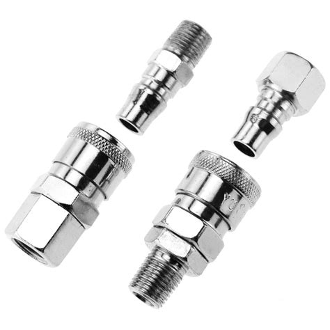 4 X 1/4" BSP AIR LINE HOSE QUICK RELEASE COUPLER BAYONET CONNECTOR MALE FEMALE | eBay