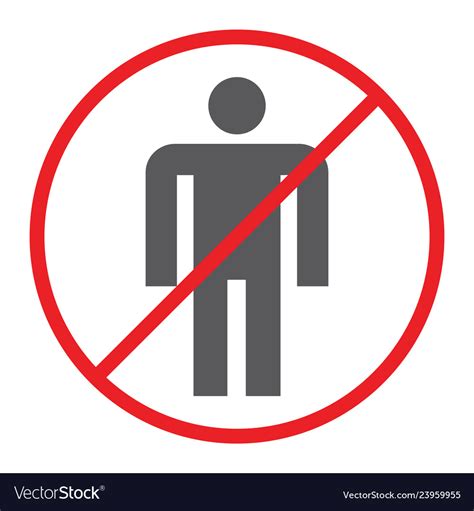 No people icon prohibited and ban human sign Vector Image