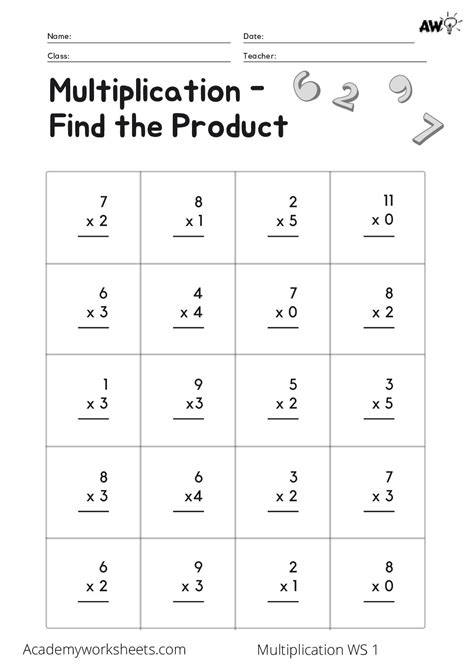 Free multiplication school worksheet, Download Free multiplication school worksheet png images ...