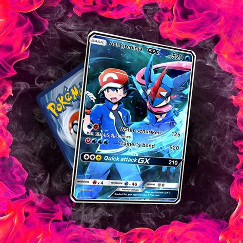 Ash Greninja Pokémon Card Custom Made - Etsy