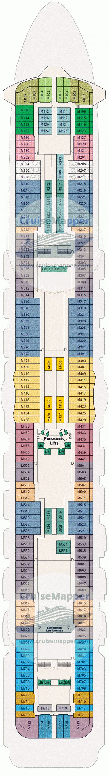 Regal Princess deck 15 plan | CruiseMapper