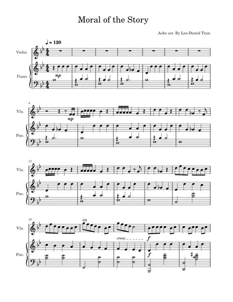 Moral of the Story by Ashe | For Violin & Piano Sheet music for Piano ...