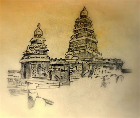 easy temples of tamilnadu to draw - Google Search | Architecture drawing art, Temple art, Indian ...