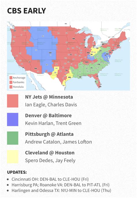 NFL Week 13 TV Coverage Map - Sports Illustrated Arizona Cardinals News, Analysis and More