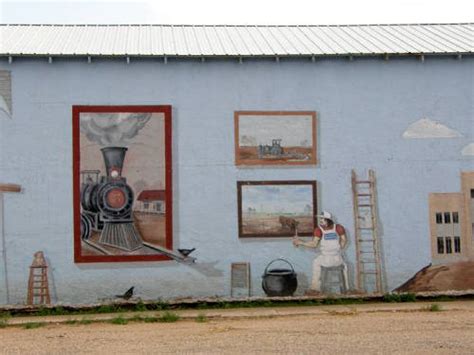 Dimmitt Texas Painted History Wall Murals.