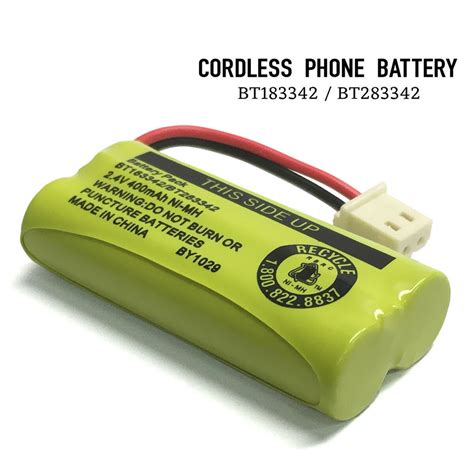 Vtech BT183342/BT283342 Battery Pack 2.4V 400mAh for AT&T Cordless Pho ...