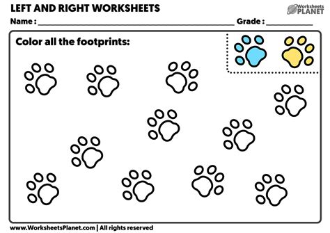 LEFT and RIGHT Worksheets for Kindergarten | Ready to Print