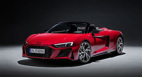 2020 Audi R8 V10 RWD Spyder (Color: Tango Red) - Front Three-Quarter, car, HD wallpaper | Peakpx