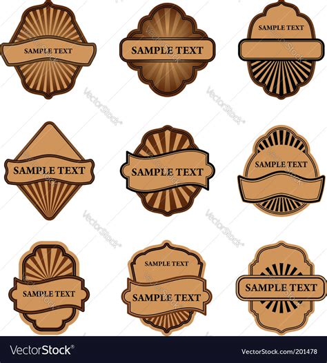 Set of brown labels Royalty Free Vector Image - VectorStock