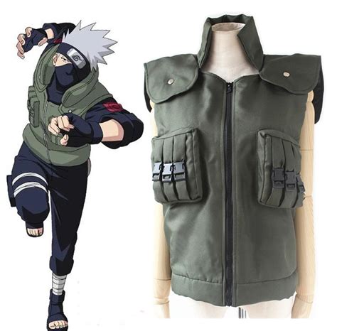 Anime Naruto Shippuden Hatake Kakashi Ninja Vest Cosplay Costume ...