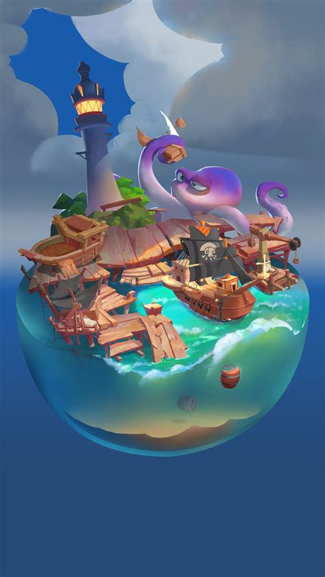 ArtStation - Islands, V FF | Isometric art, Environment concept art, Game concept art