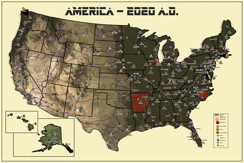 The State of Disunion - Map from "Land of the Free" REDUX : r/cyberpunk2020