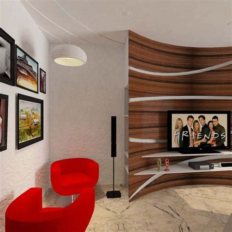 Bedroom design | Wall tv unit design, Bedroom design, Curved walls