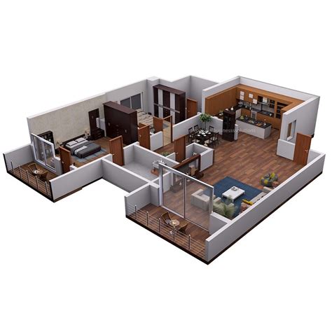 #3D floor plan #isometric view of a modern private house. visit our ...