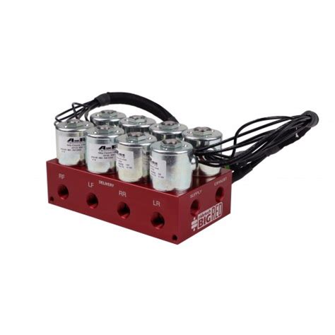 Big Red High Flow 3/8" Air Valve Solenoid Blocks 4-Way