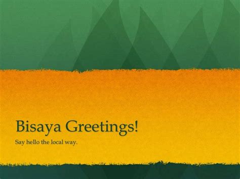 Bisaya Greetings