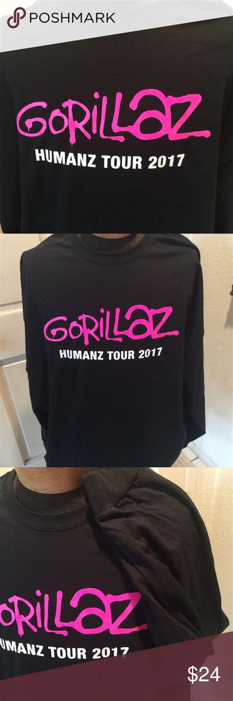 Gorillaz Humanz 2017 Tour Crew LS Shirt 4XL | Crew shirt, Shirts ...