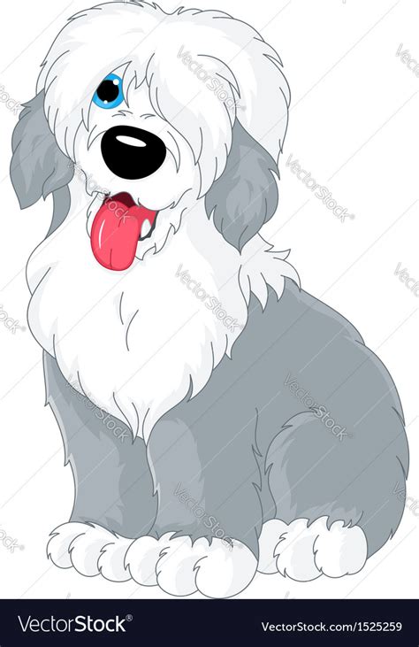 Old English Sheepdog Royalty Free Vector Image