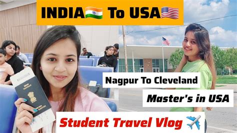 INDIA to USA Flight Journey | India to USA Student Travel Vlog | India ...