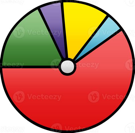 gradient shaded cartoon pie chart 43493064 PNG