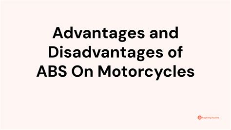 Advantages and Disadvantages of ABS On Motorcycles